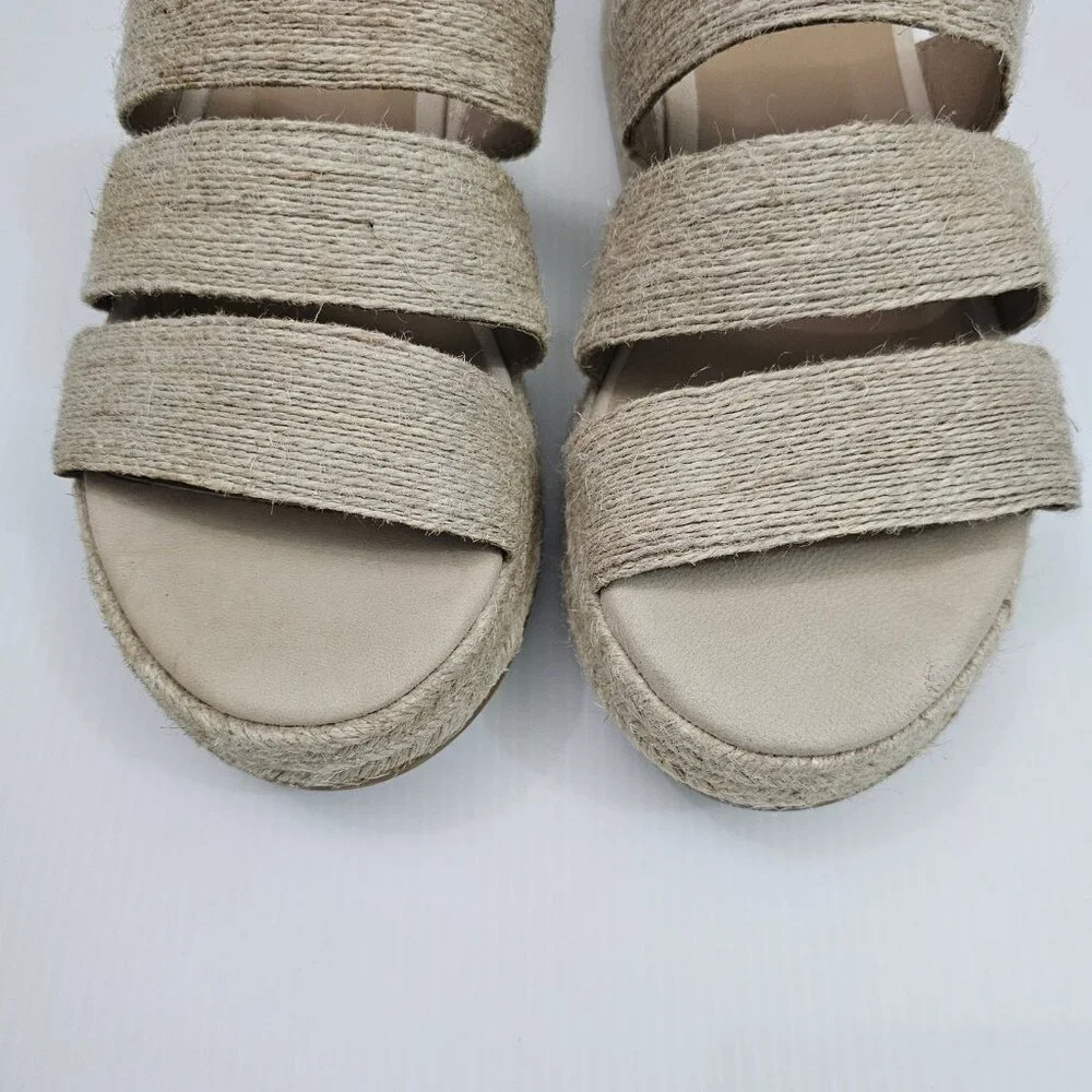 Eileen Fisher Mayla Espadrille Sandal Womens 8 Jute Platform Slide Summer - Picture 5 of 14